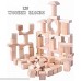 Oojami Wooden Building Blocks Set 120 Blocks in 6 Shapes w a Carrying Storage Bag Natural B07G4L8VSW